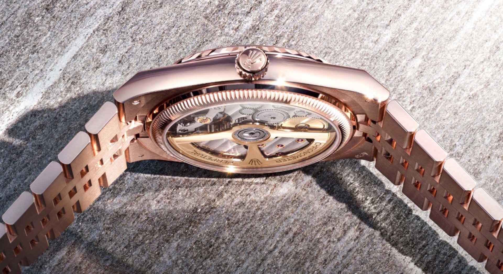 Rolex Land-Dweller Yellow Gold Champagne Dial view 4