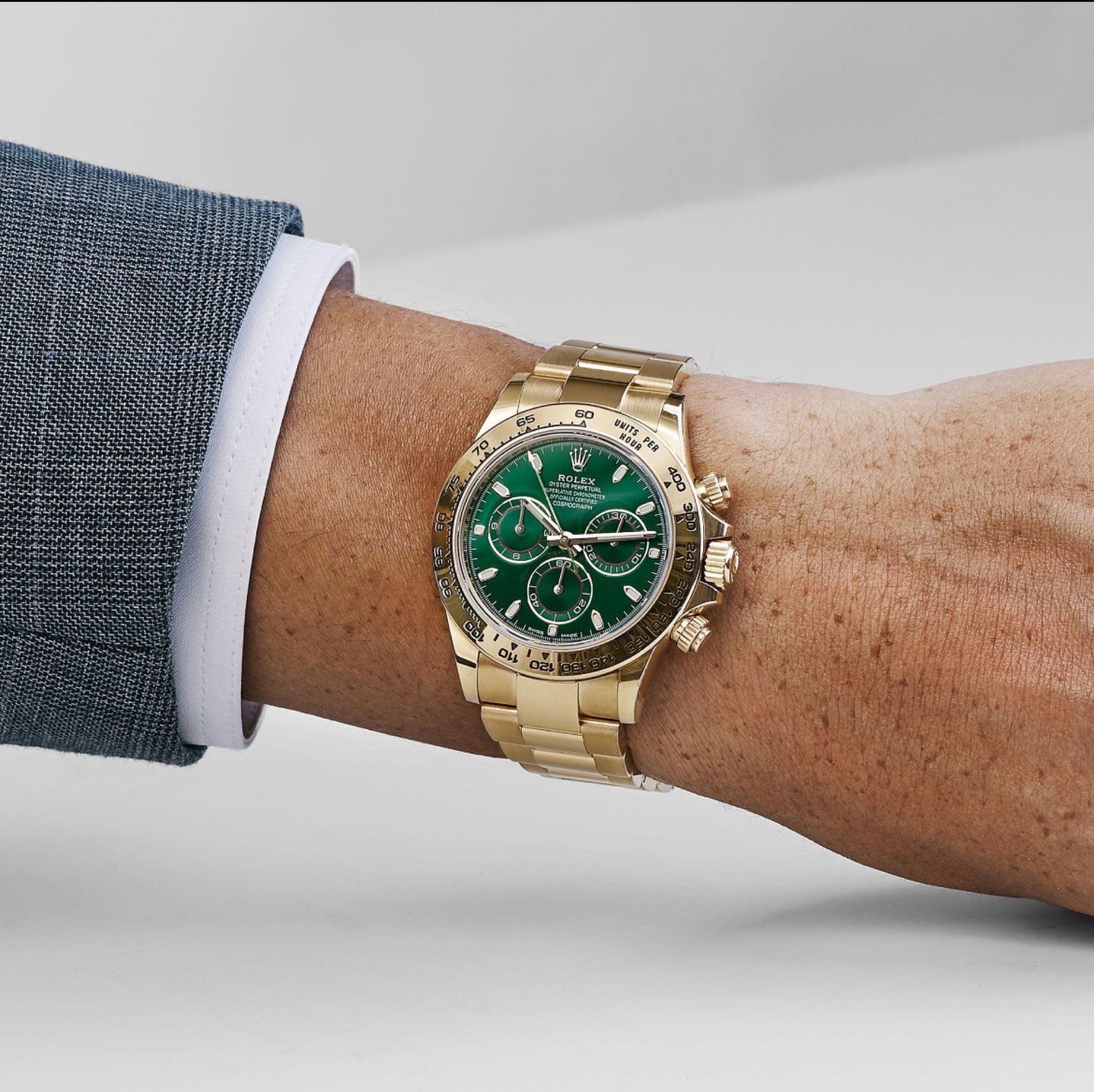 Rolex Daytona Green Dial Yellow Gold