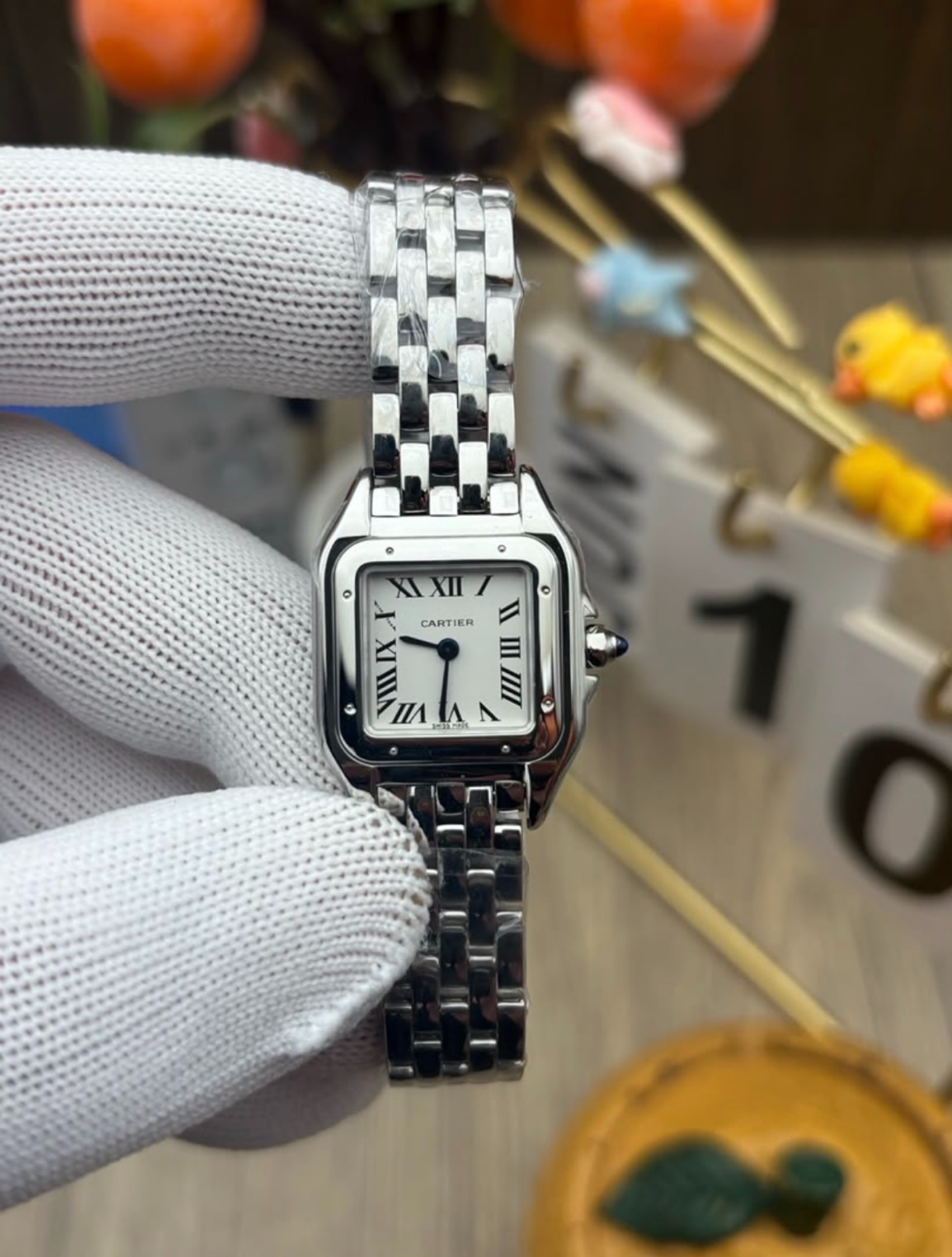 Cartier Panthère Small Silver Dial Steel Bracelet view 2