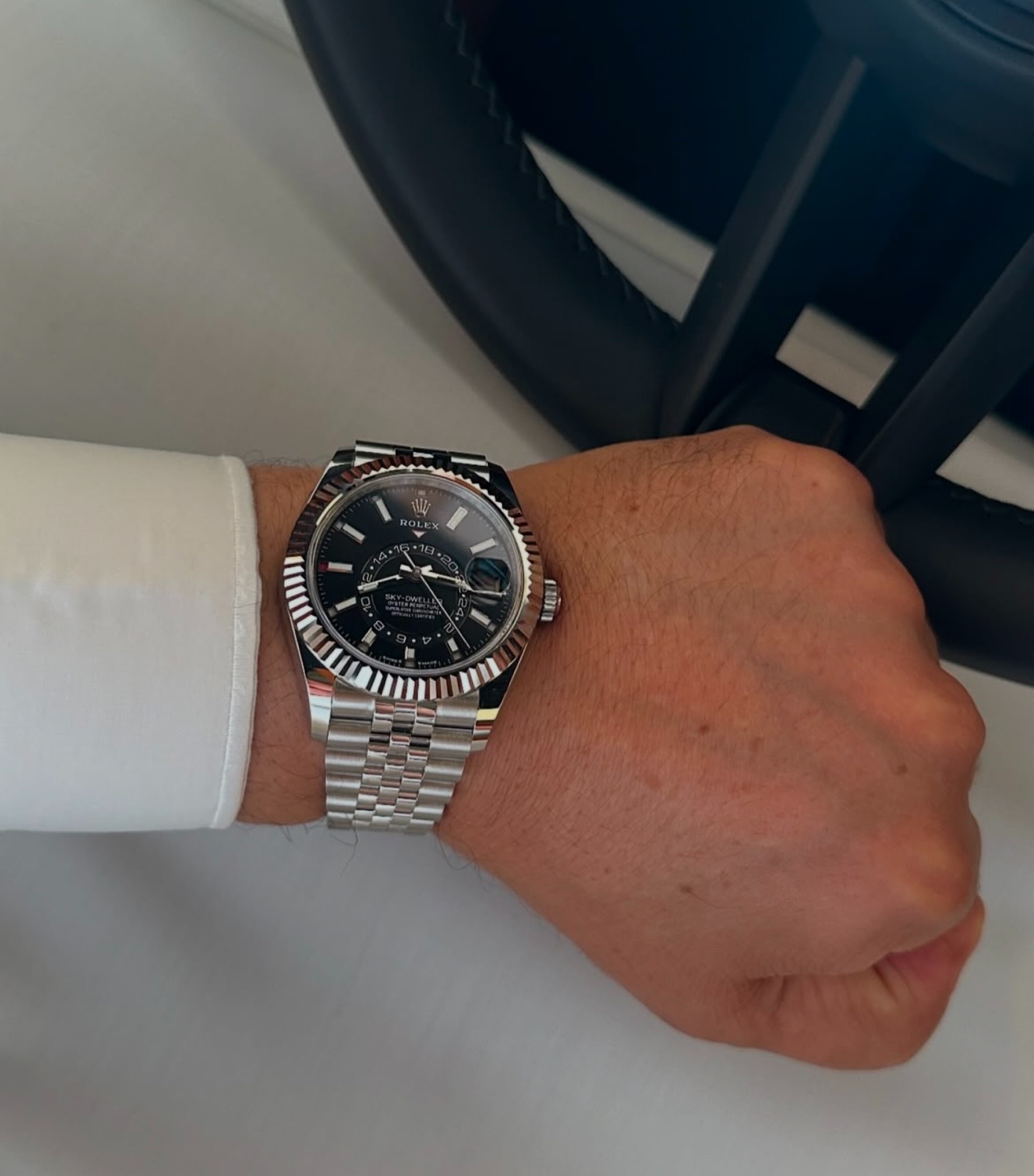 Rolex Sky-Dweller Black Dial White Gold view 2
