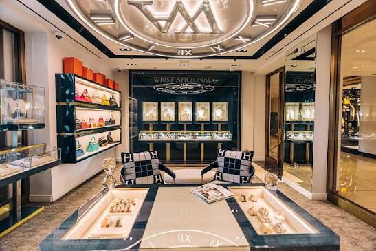 Luxury watch boutique interior