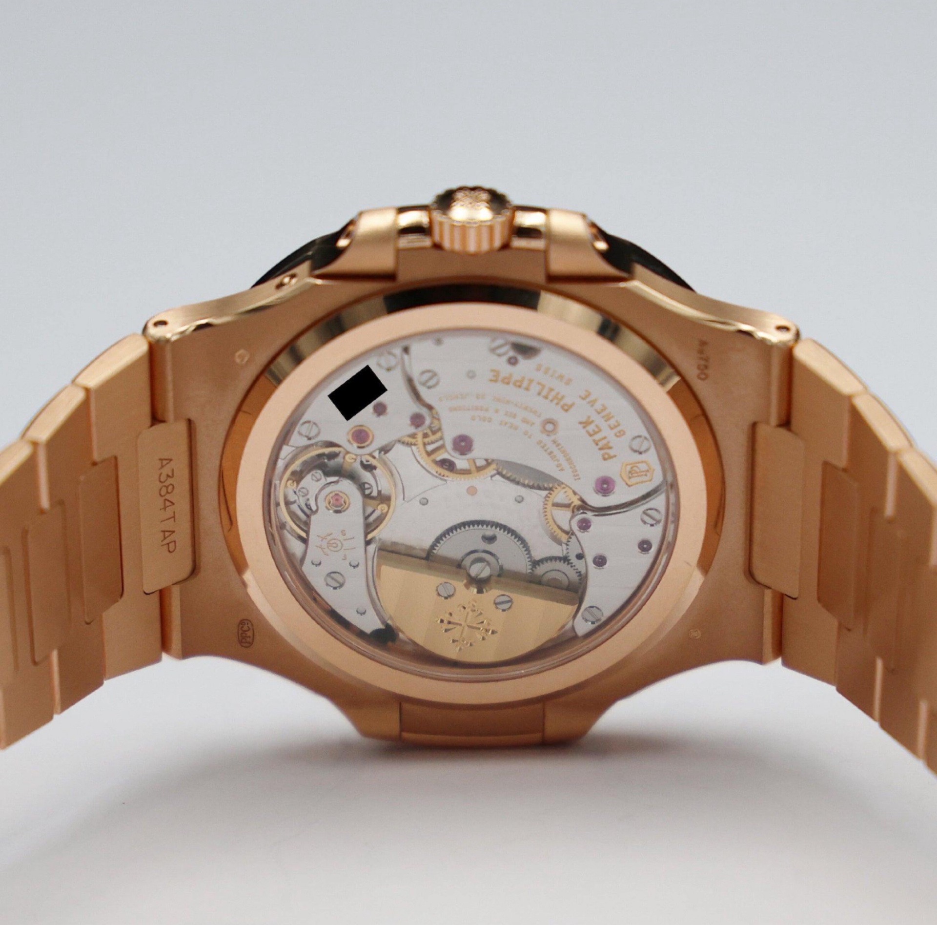 Patek Philippe Nautilus Moon Phase Power Reserve Rose Gold view 4