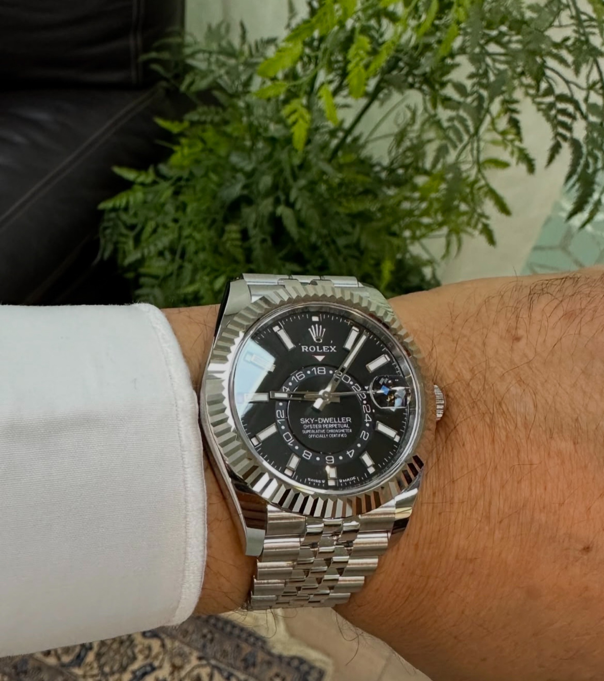 Rolex Sky-Dweller Black Dial White Gold view 3